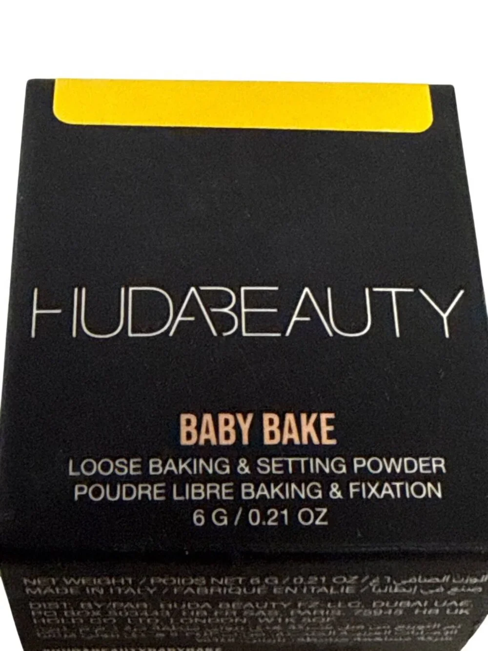 Huda Beauty Baby Bake Loose Baking Setting Powder Kunafa 6g 0.21oz NIB Blur NEW